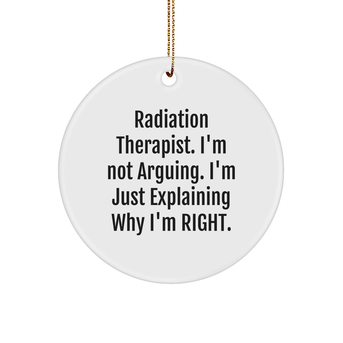 Christmas Gift for Teens Surprise Radiation Therapist Ornament - Image 1