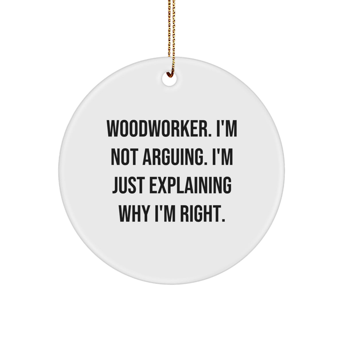Woodworker Keepsake Durable MDF Christmas Ornament for Him Gift - Image 1