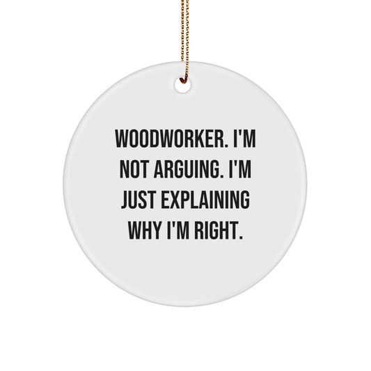 Woodworker Keepsake Durable MDF Christmas Ornament for Him Gift - Image 1