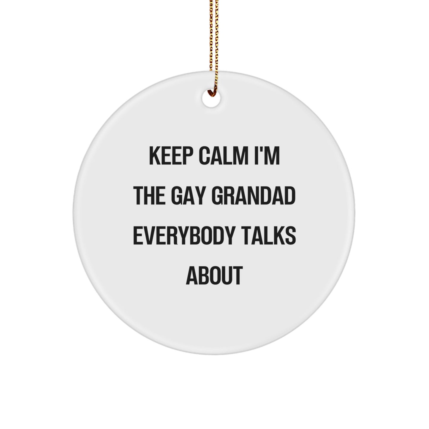 Funny Grandad Circle Ornament Gifts for Grandad from Family Men Women Friends at Christmas Unique Gifts - Image 1