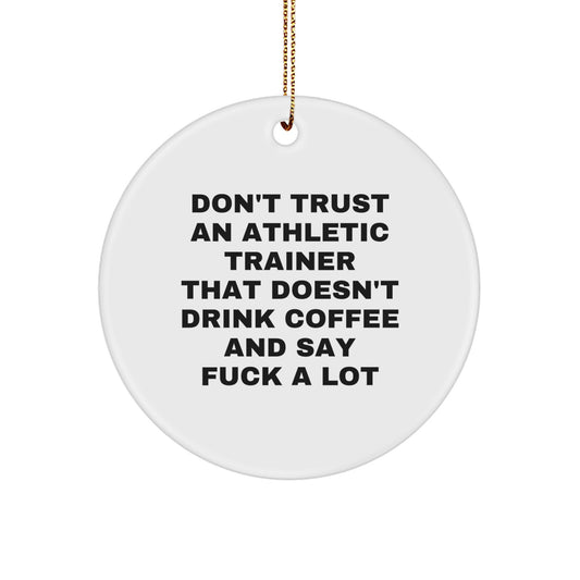 Athletic Trainer Keepsake Christmas Ornament for Him Coffee Lover Gift - Image 1