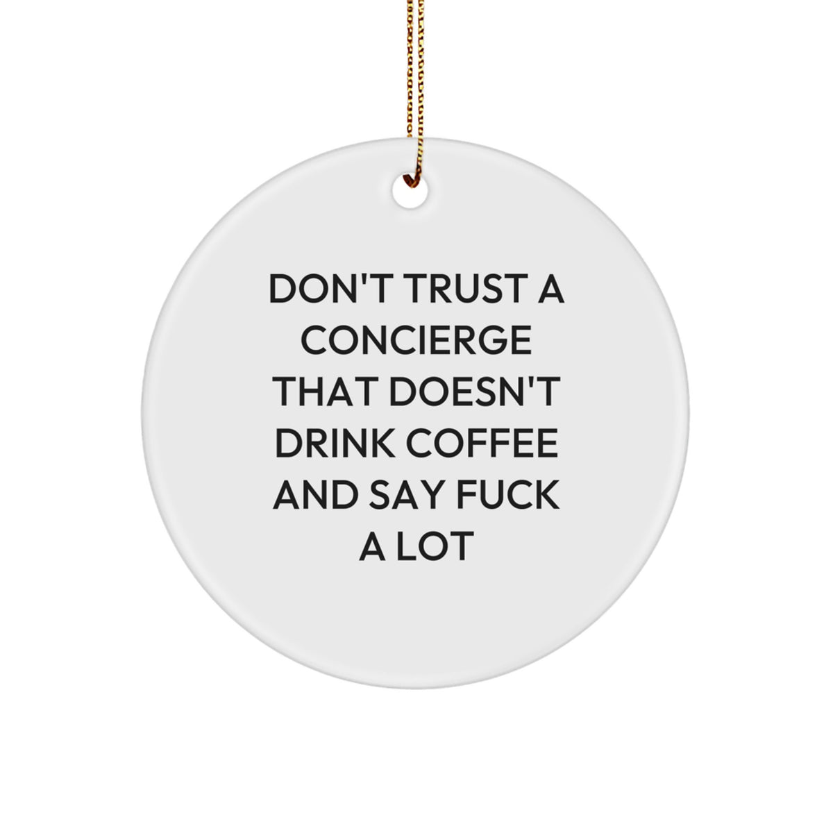 Concierge Circle Ornament Idea Gift for Coworkers Christmas - Image 1