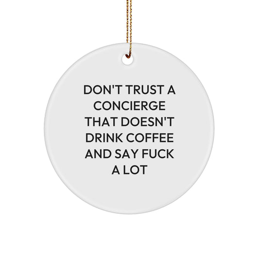 Concierge Circle Ornament Idea Gift for Coworkers Christmas - Image 1