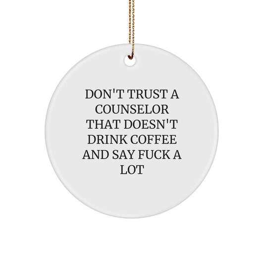 Counselor Favorite Circle Ornament for Kids Christmas Gift - Image 1