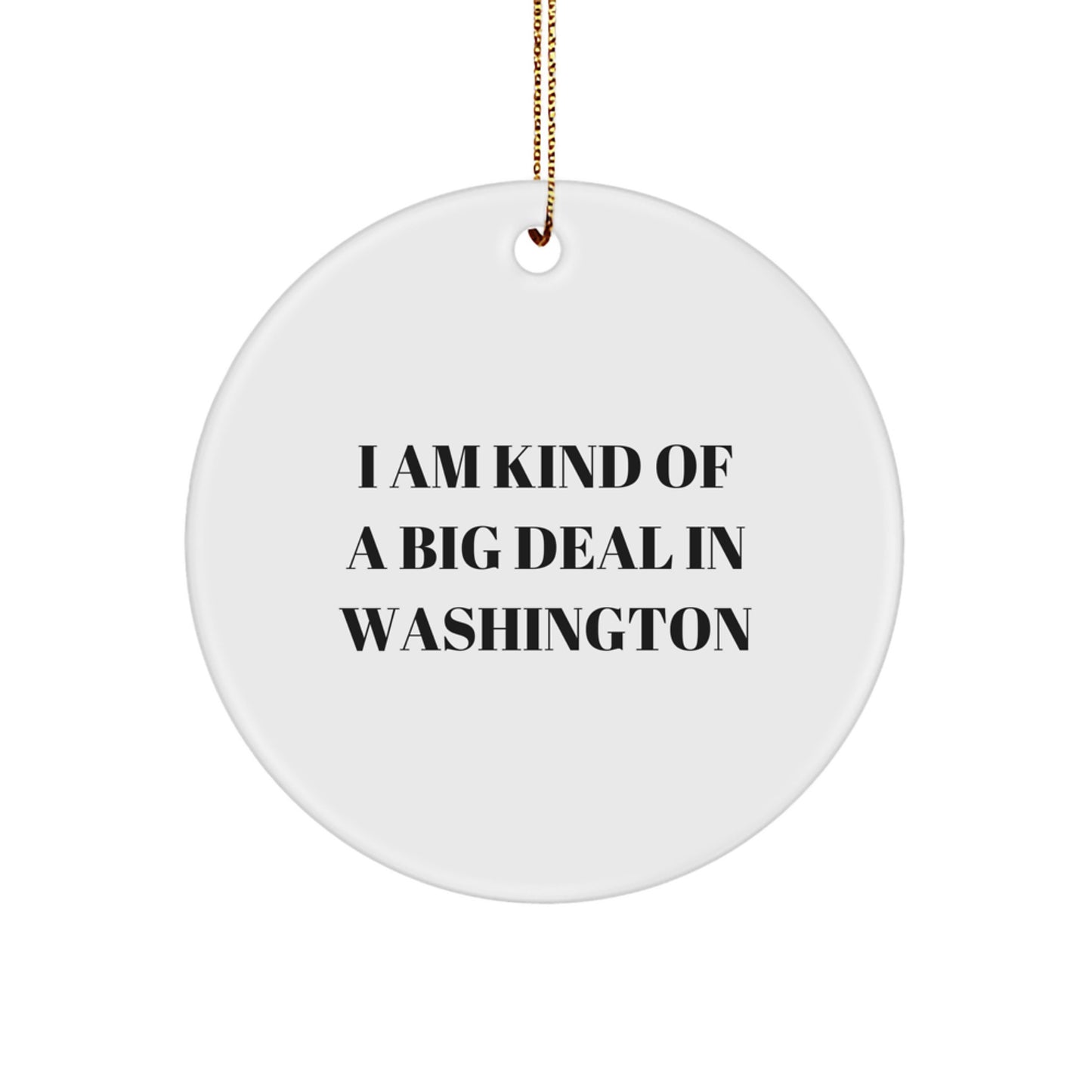 Funny Washington Gifts, I Am Kind Of A Prime Selection In Washington Circle Ornament, Christmas Unique Gifts for Men Women Friends Family - Image 1