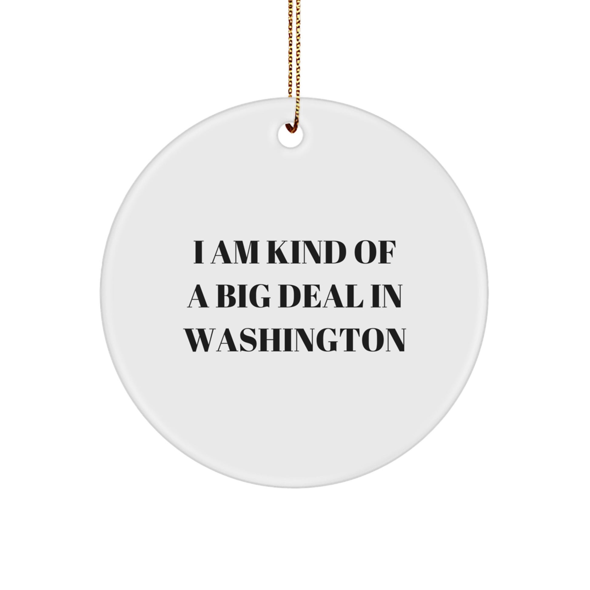 Funny Washington Gifts, I Am Kind Of A Prime Selection In Washington Circle Ornament, Christmas Unique Gifts for Men Women Friends Family - Image 1