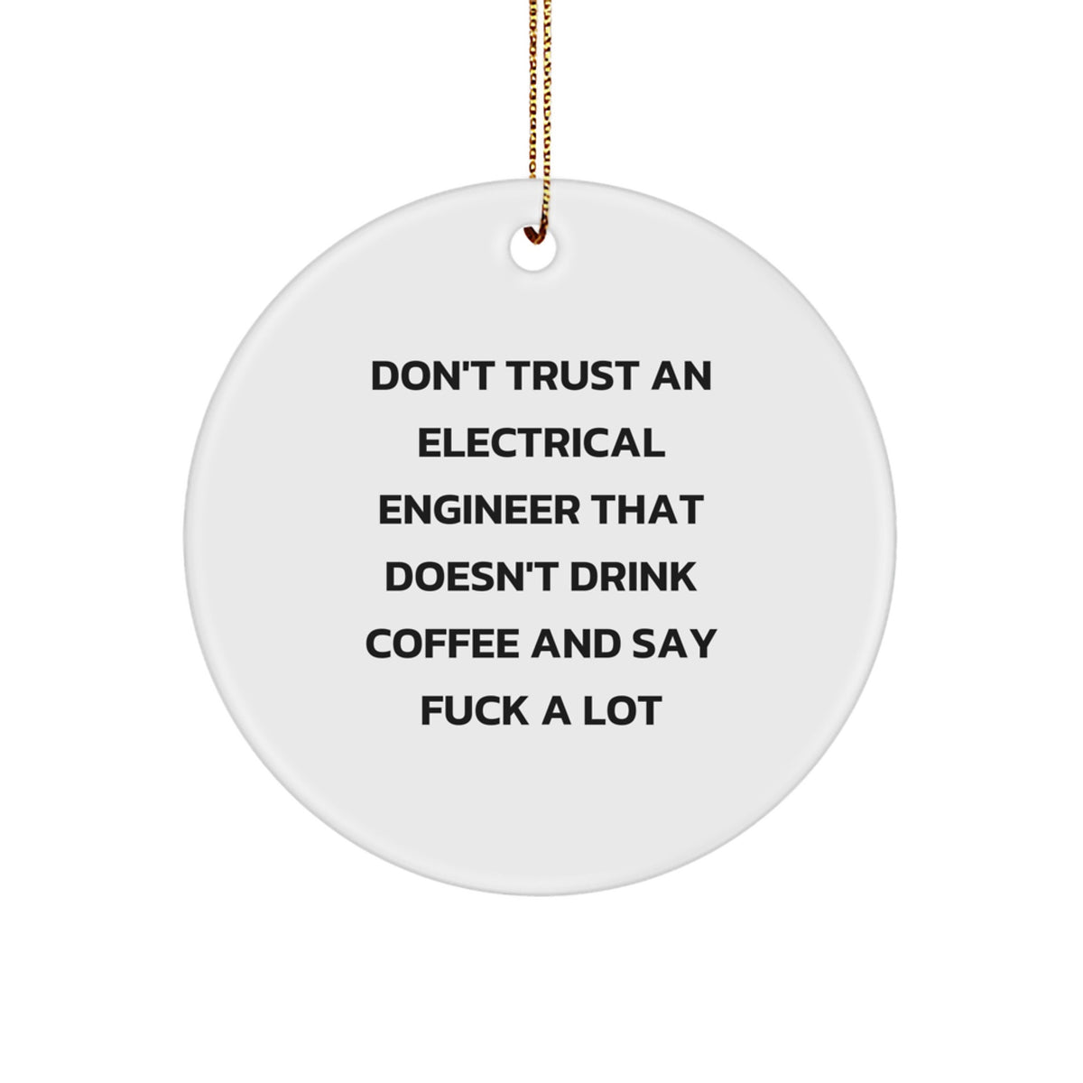Funny Electrical Engineer Christmas Ornament for Friends Novelty Gift - Image 1