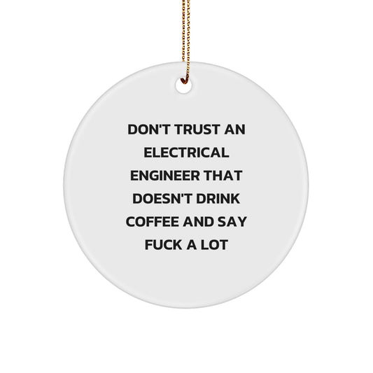 Funny Electrical Engineer Christmas Ornament for Friends Novelty Gift - Image 1
