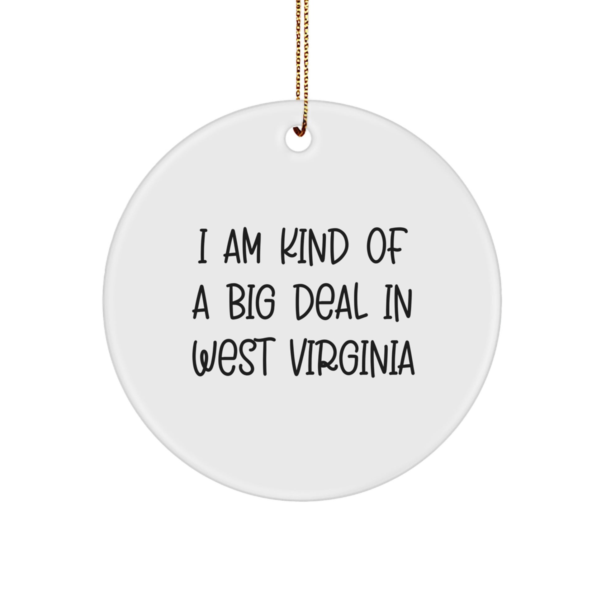 A Prime Selection in West Virginia Christmas Circle Ornament Gifts from Family Friends - Image 1