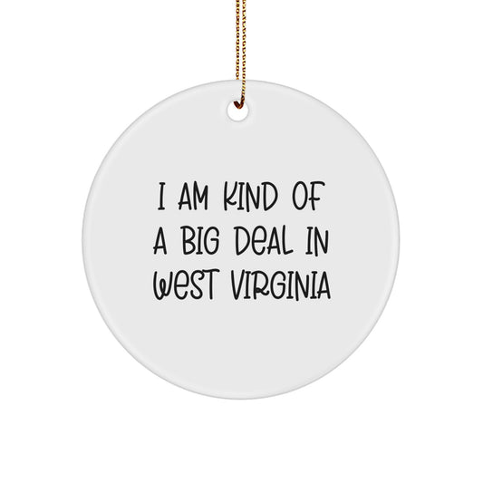 A Prime Selection in West Virginia Christmas Circle Ornament Gifts from Family Friends - Image 1