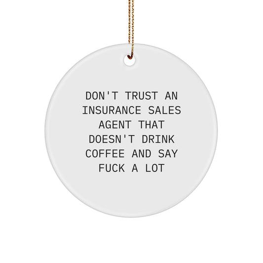Insurance Sales Agent Christmas Ornament Idea for Coworkers Gift - Image 1