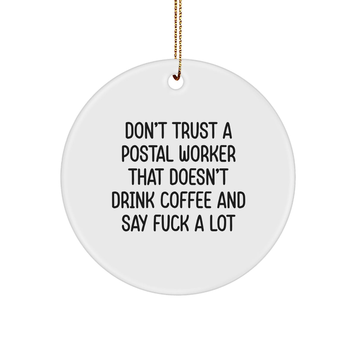 Family Treasure Postal Worker Circle Ornament for Family Christmas Gift - Image 1