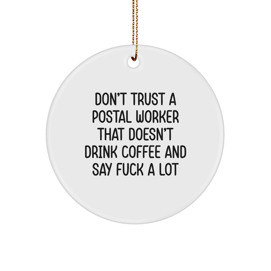 Family Treasure Postal Worker Circle Ornament for Family Christmas Gift - Image 1