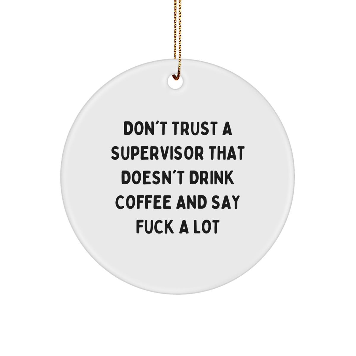 Supervisor Circle Ornament Christmas Gift for Coworkers Idea - Image 1