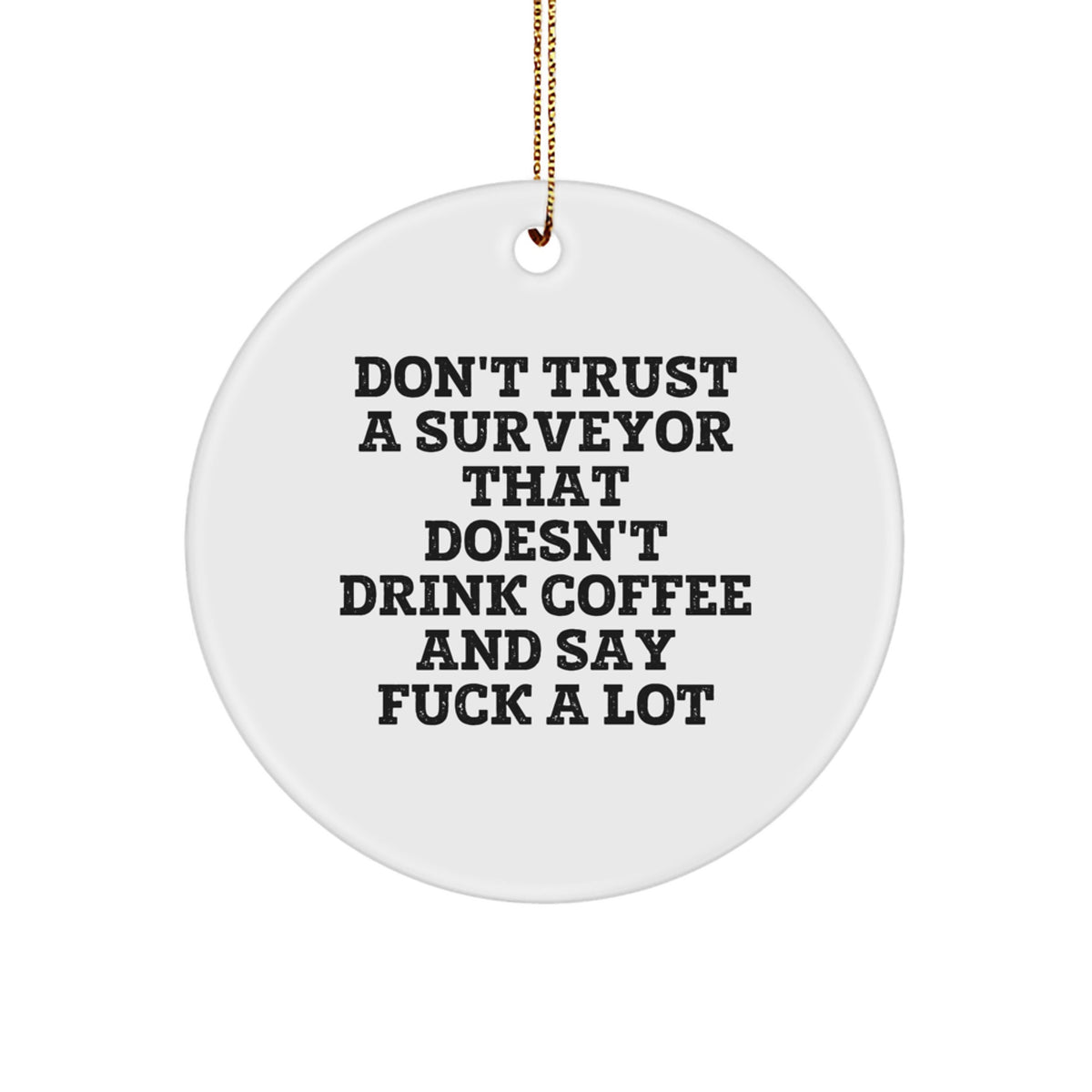 Surveyor Christmas Ornament Idea for Coworkers Humorous Holiday Gift - Image 1