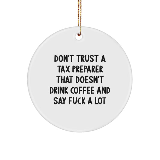 Tax Preparer Holiday Christmas Ornament for Her Present Gift - Image 1