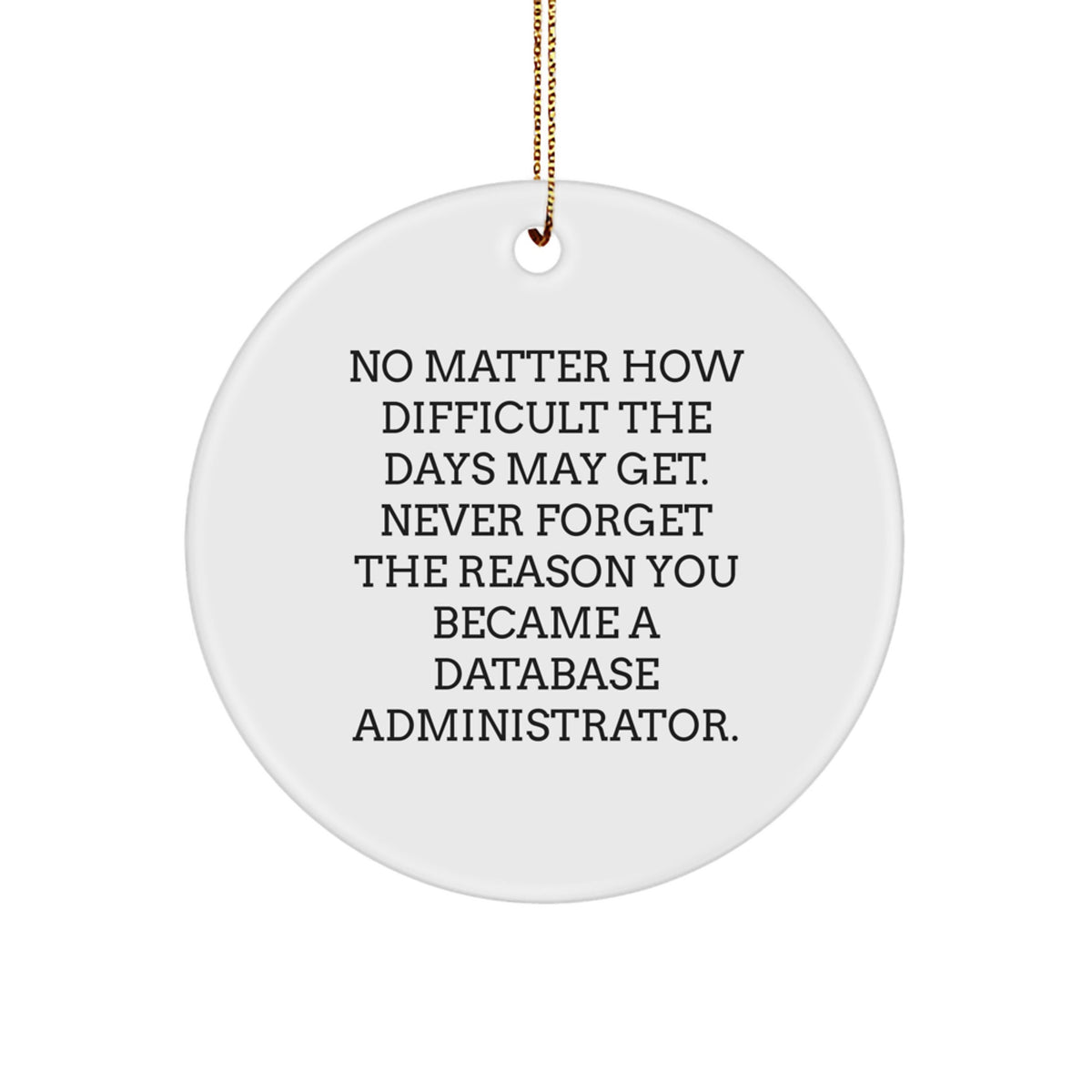 Never Forget Database Administrator Christmas Ornament Gift for Friends - Image 1