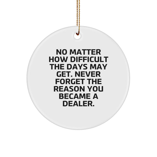 Dealer Circle Ornament Gift Idea for Coworkers – Never Forget The Reason - Image 1