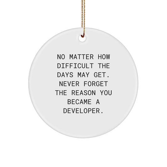 Inspirational Developer Christmas Ornament for Friends – Novelty Gift - Image 1