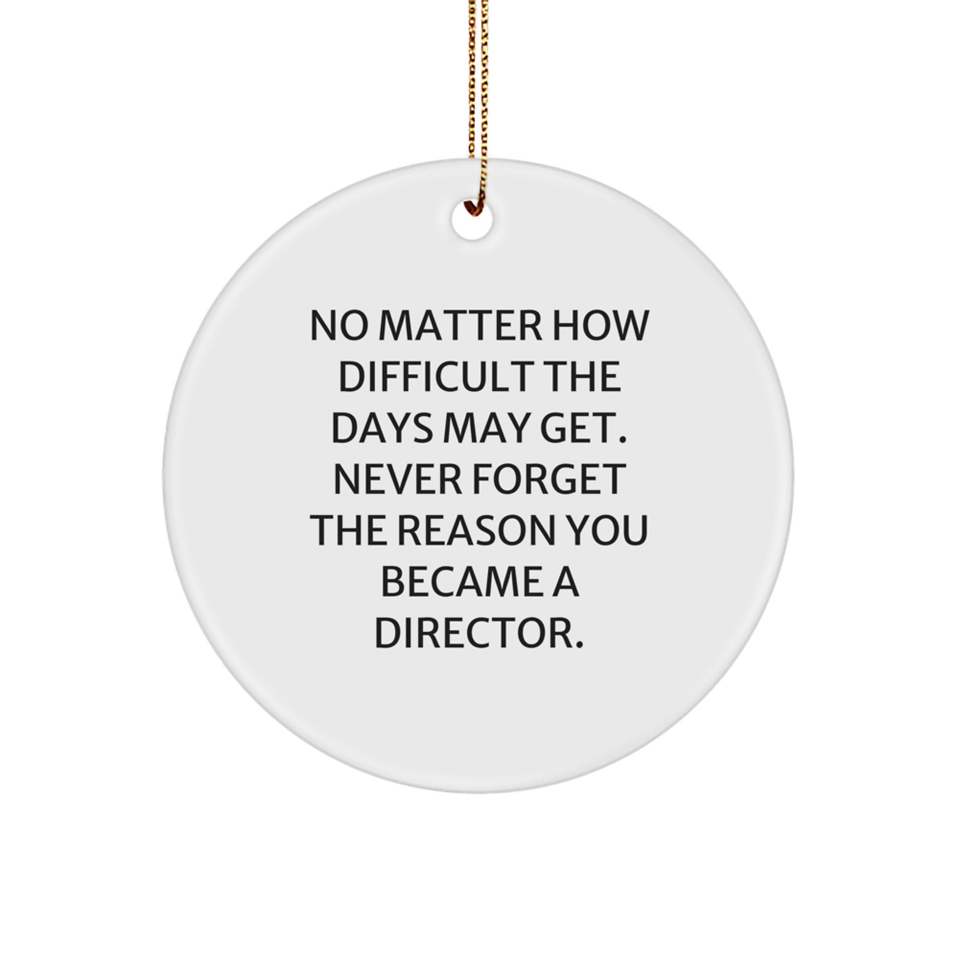 Director Inspirational Gifts from Friends for Men Women - Circle Ornament - Never Forget The Reason You Became A Director - Christmas Unique Gifts - Image 1