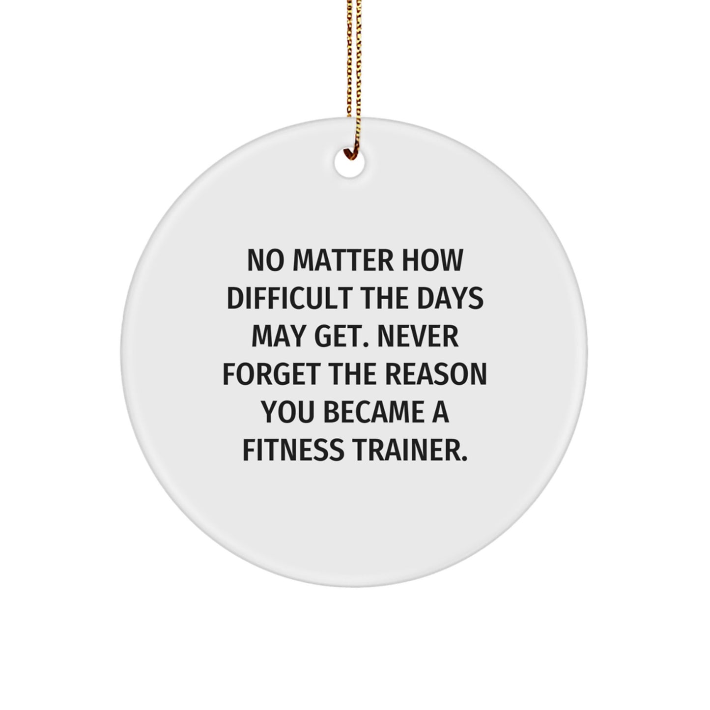 Funny Fitness Trainer Christmas Circle Ornament Gifts from Friends, Fitness Trainer Gifts for Men Women Friends Coworkers Family - Image 1
