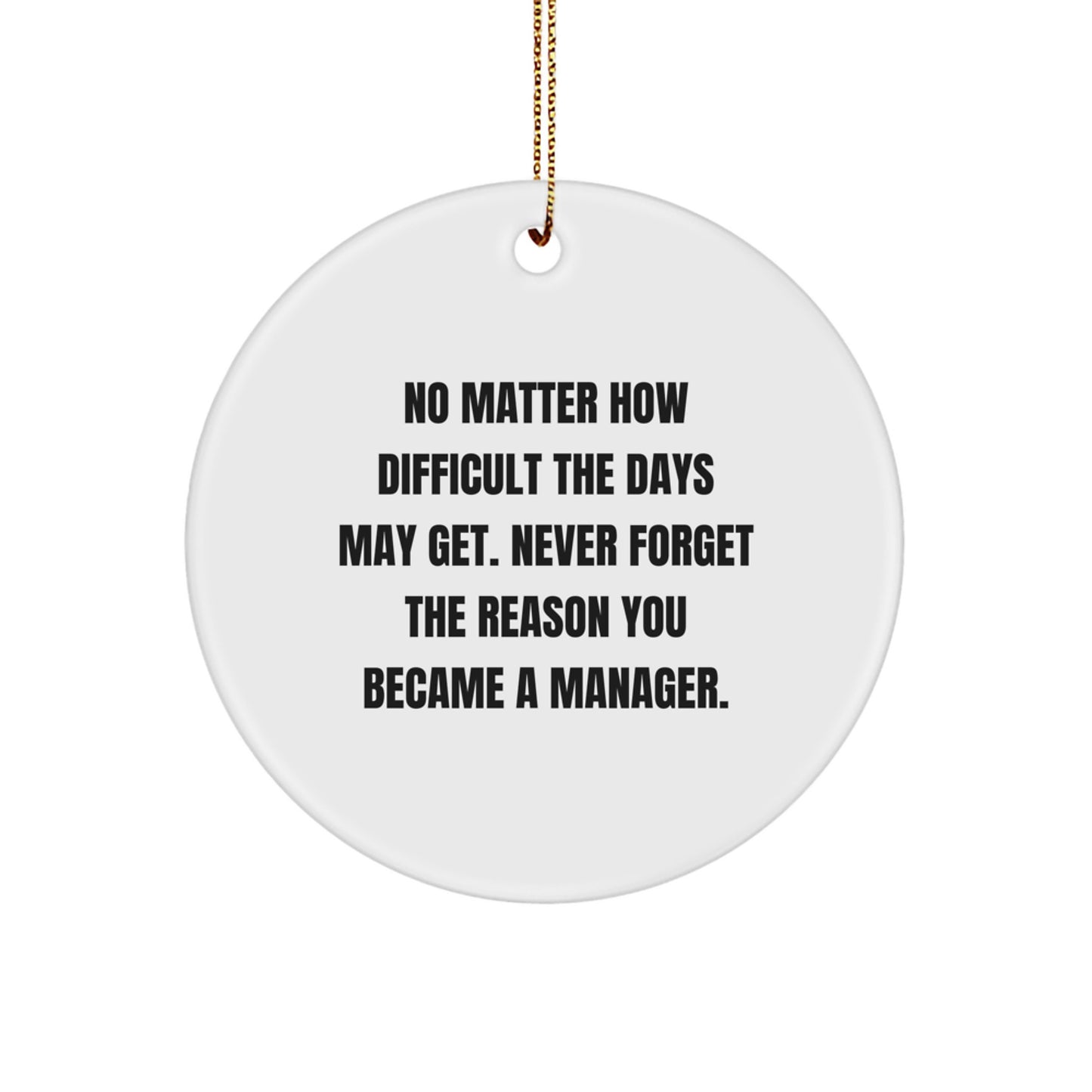 Inspirational Manager Gifts from Friends, Funny Circle Ornaments for Office Christmas Unique Gifts for Managers - Image 1