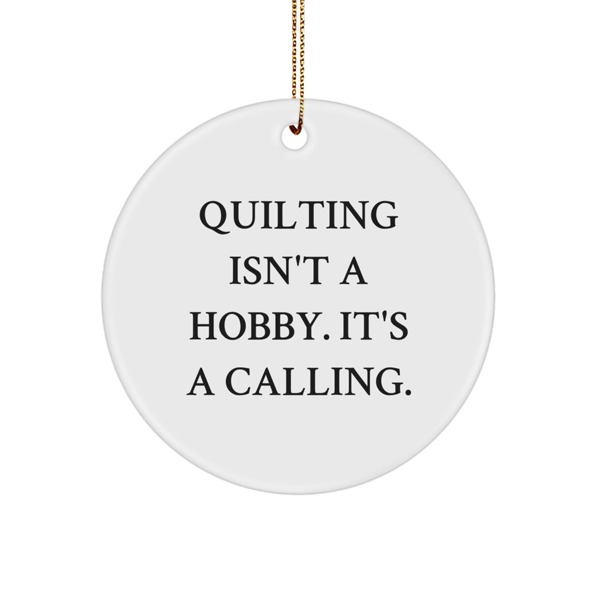 For Him Quilting Keepsake Calling White Christmas Ornament Gift - Image 1