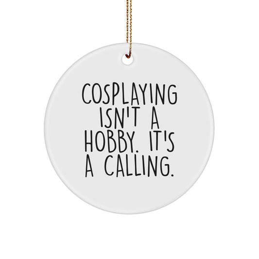 Funny Cosplaying Gifts for Men Friends Family - Circle Ornament Christmas Decor - Image 1