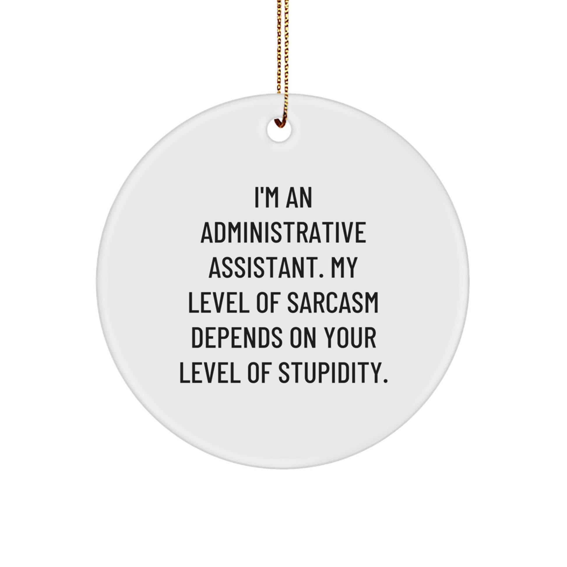 Funny Administrative Assistant Circle Ornaments Gifts from Friends or Family for Christmas Unique - Image 1