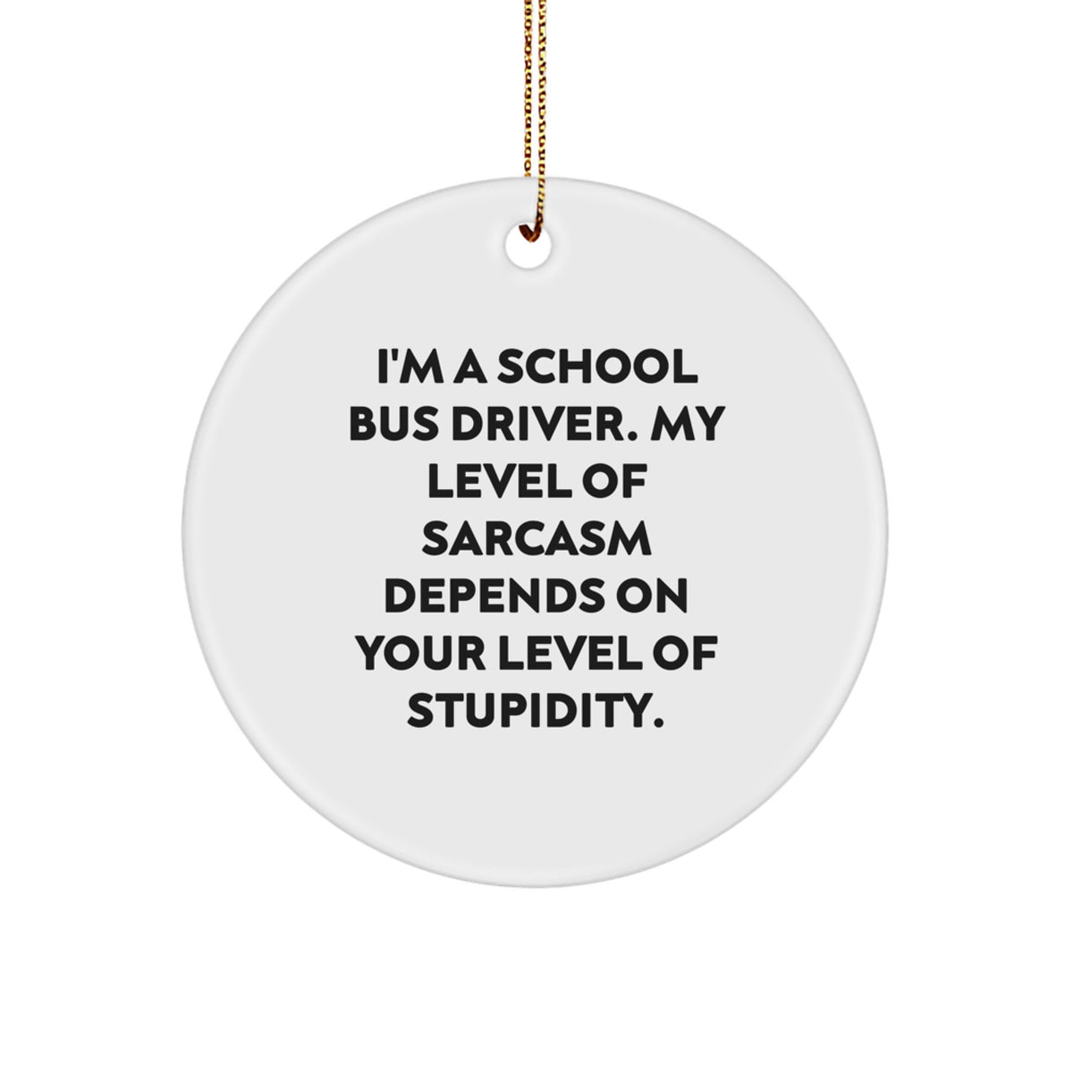For Him Keepsake Sarcastic School Bus Driver Christmas Ornament Gift - Image 1