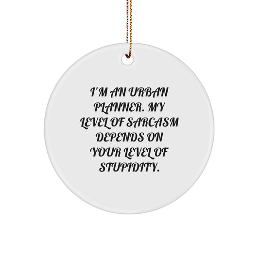Funny Urban Planner Gifts, Christmas Unique Circle Ornaments for Urban Planners, I'm An Urban Planner - Sarcastic Gift for Friends, Family, Coworkers - Image 1