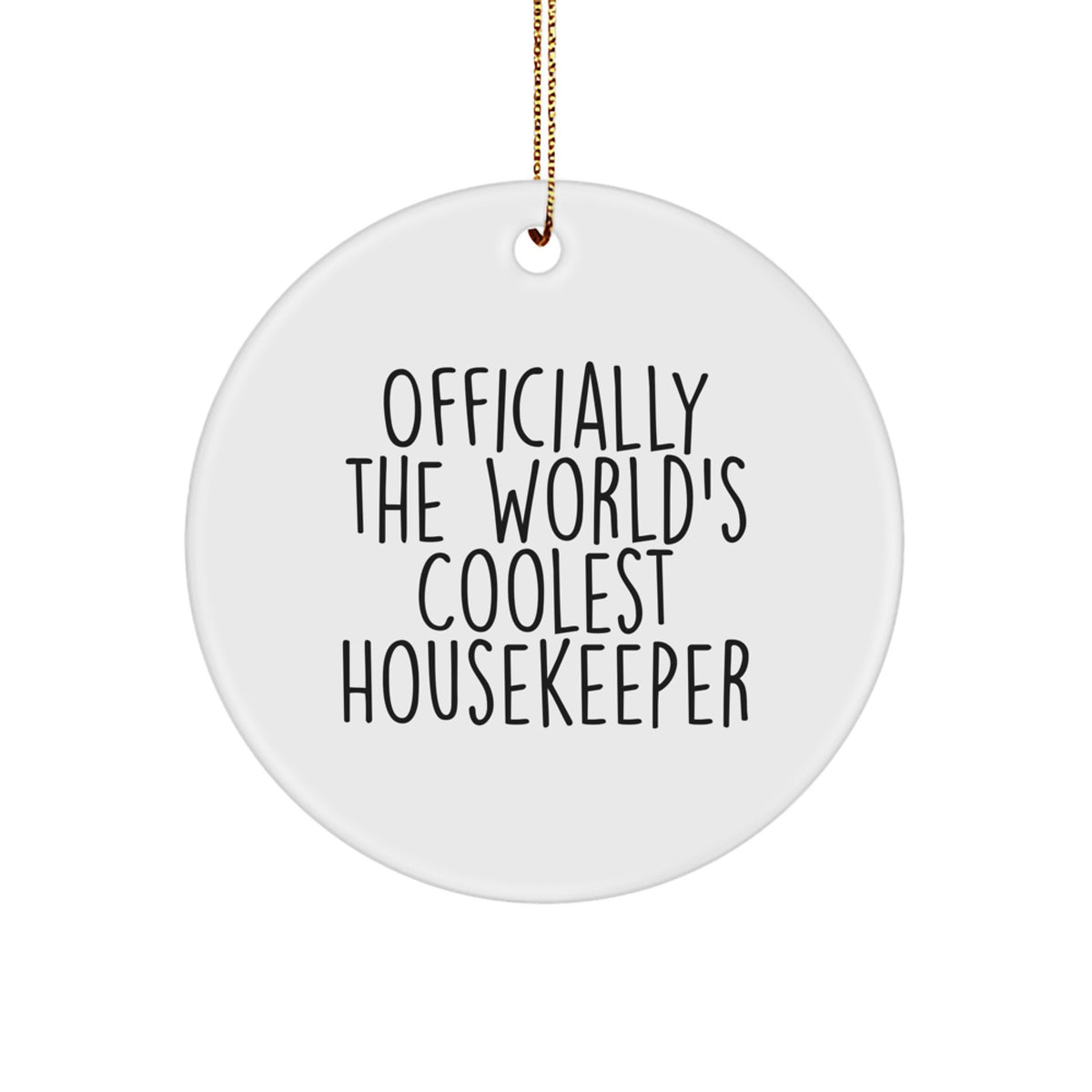 Whimsical Cool Housekeeper Christmas Ornament for Friends Gift - Image 1