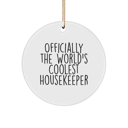 Whimsical Cool Housekeeper Christmas Ornament for Friends Gift - Image 1