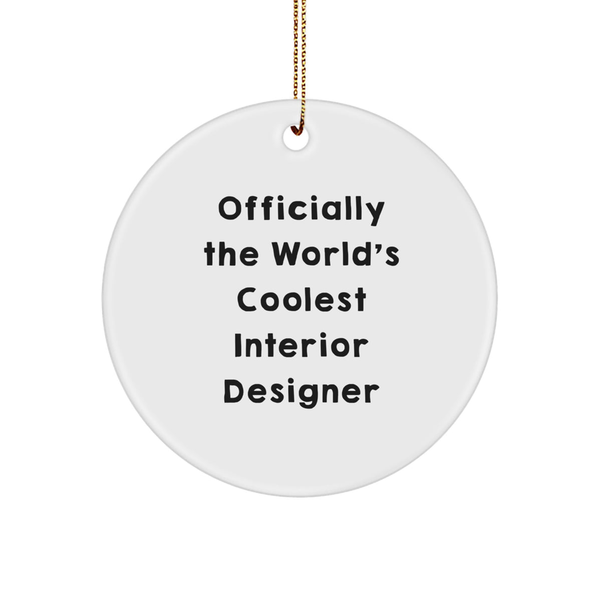 Interior Designer Circle Ornament Christmas Unique Gift for Coworkers Idea - Image 1