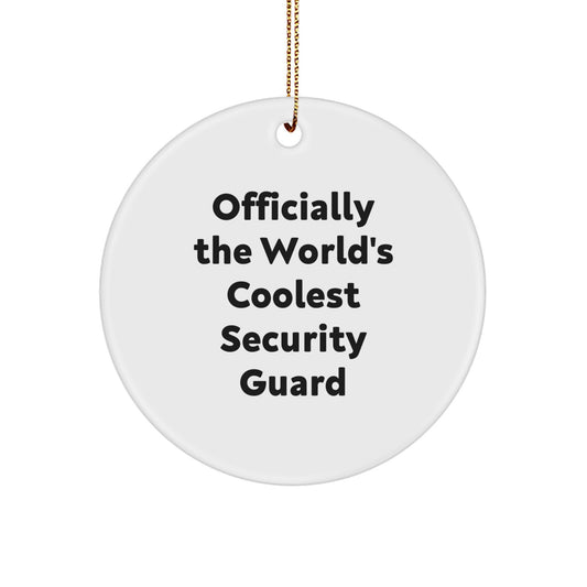 Funny Security Guard Circle Ornament Gifts from Friends for Security Guard Christmas Unique Gifts - Image 1