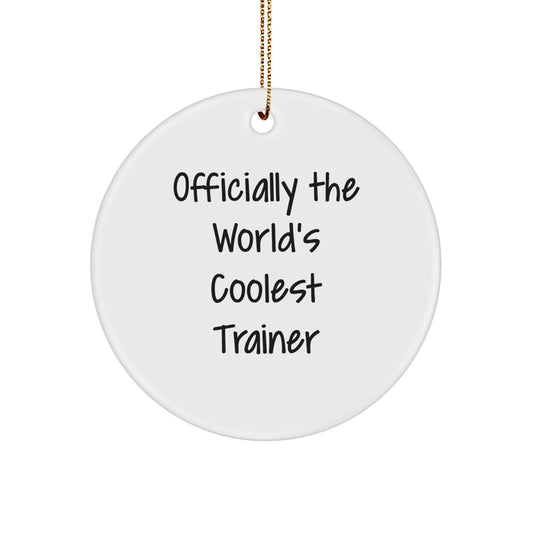 Funny Trainer Circle Ornament Gifts from Men for Christmas Unique Gifts for Trainers - Image 1