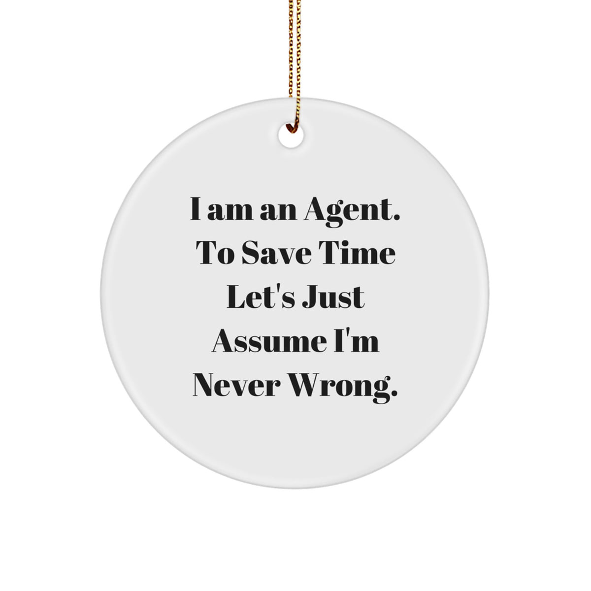 Funny Agent Circle Ornament Gifts from Coworkers for Agents on Christmas - Image 1
