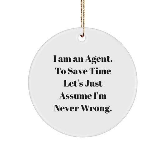 Funny Agent Circle Ornament Gifts from Coworkers for Agents on Christmas - Image 1