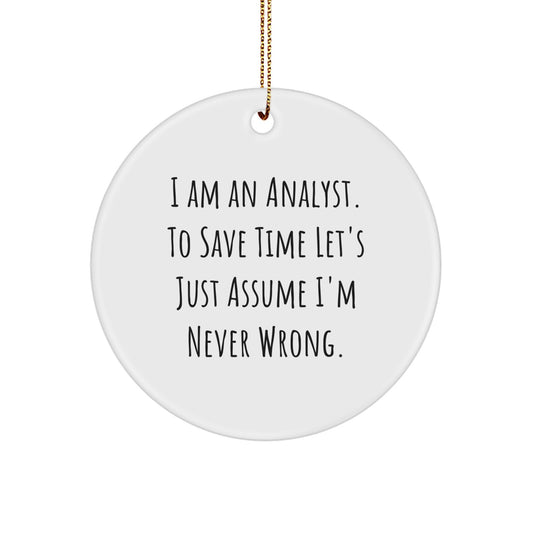 For Him Analyst Keepsake Christmas Ornament Gift Perfect Holiday Decor - Image 1