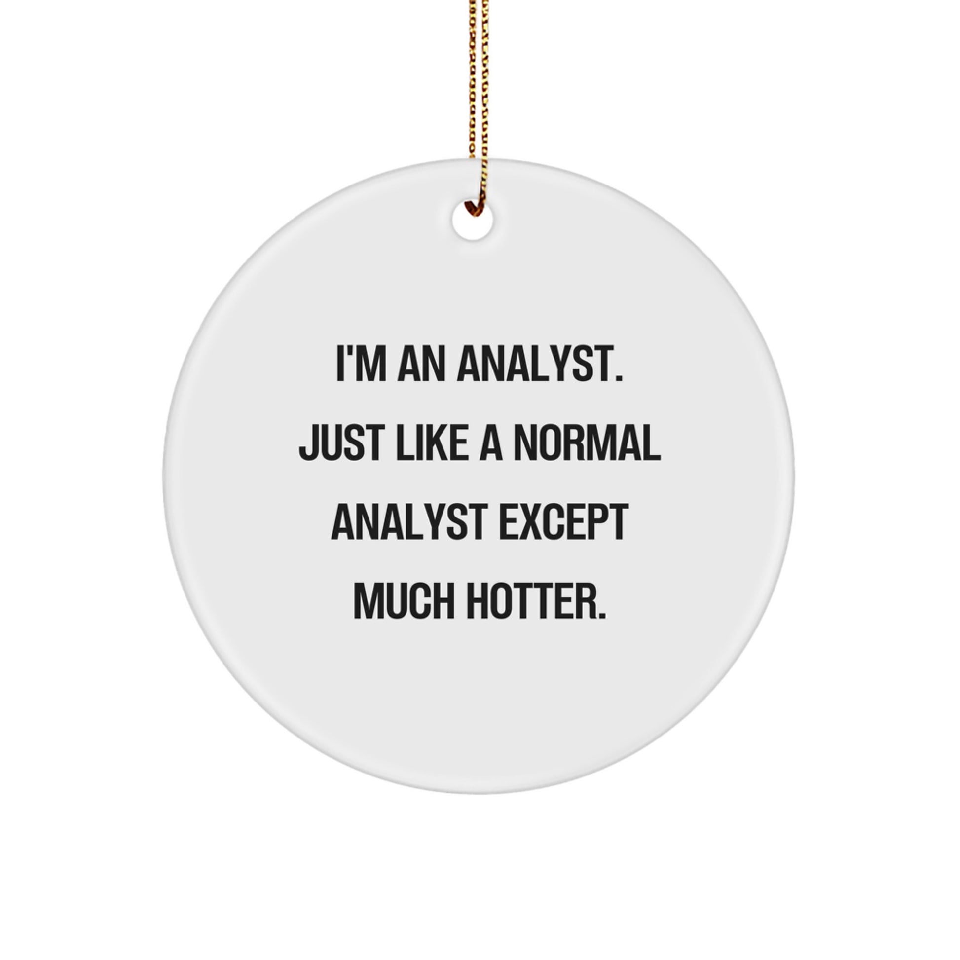 Funny Analyst Gifts for Men Women Coworkers Family - I'm An Analyst Circle Ornament Christmas Unique Decorations - Image 1