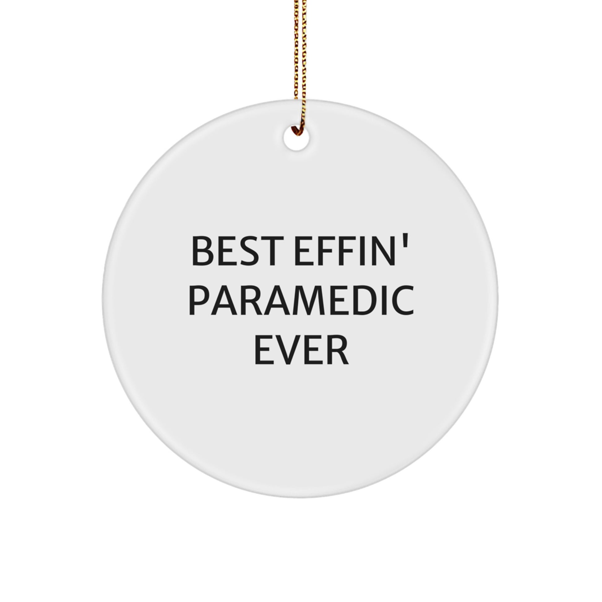 Funny Rescue Worker Gifts from Friends Christmas Unique Ornaments for Rescue Workers - Best Effin' Rescue Worker Ever - Image 1