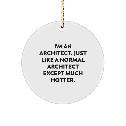 Architect Circle Ornament Idea for Coworkers Christmas Gift - Image 1