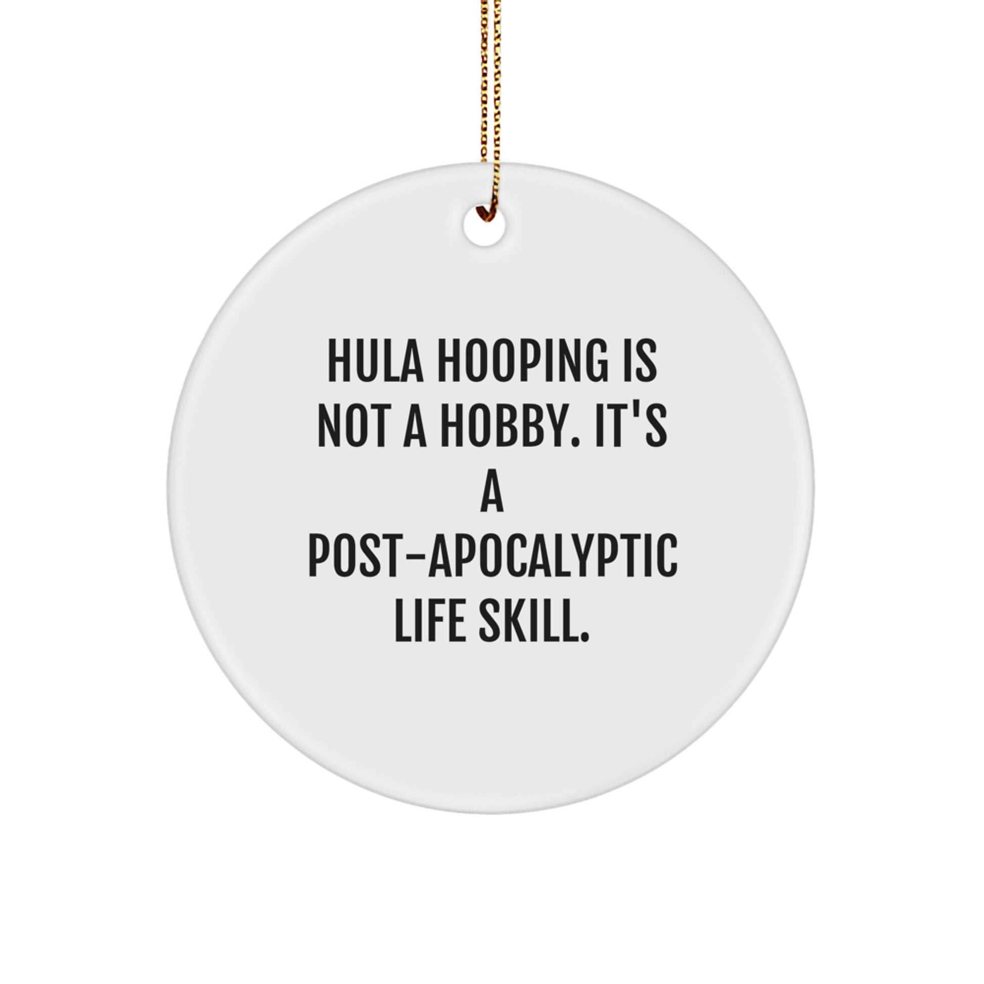 Hula Hooping Circle Ornament Funny Gifts for Hula Hooping Lovers, Gifts from Friends and Family, Christmas Unique Ornaments - Image 1