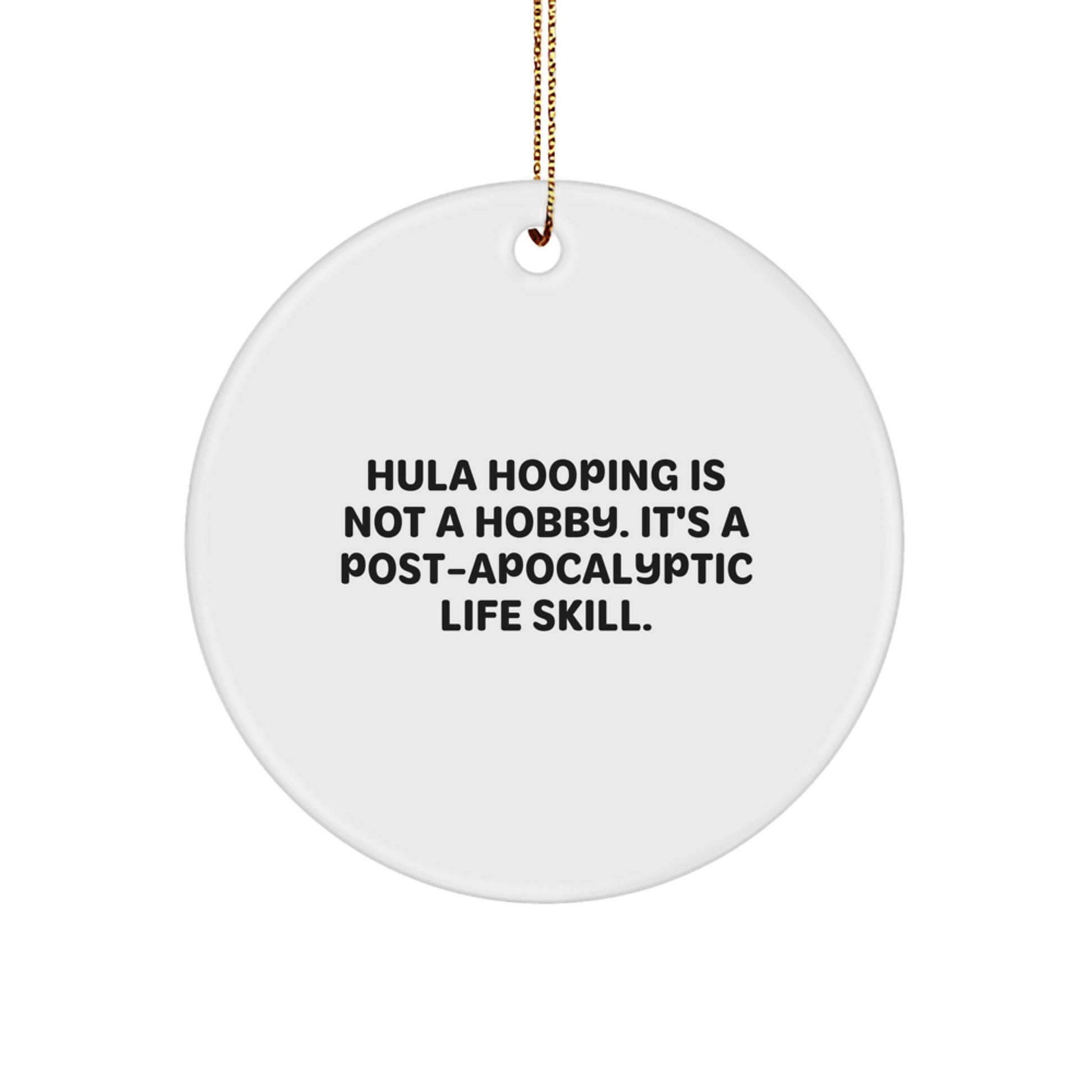 Hula Hooping Christmas Circle Ornament - Funny Gift for Hula Hooping Enthusiasts, Gifts from Friends for Hula Hooping Lovers, Circle Ornament for Christmas Decorations - Image 1