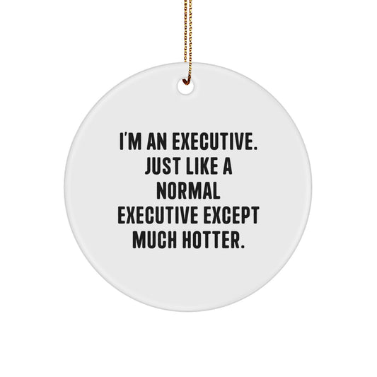 Funny Executive Circle Ornament Gifts from Men for Women Executive Friends, Christmas Unique Gifts for Executive Men, Executive Circle Ornaments - Image 1