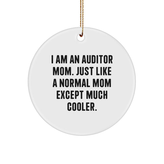 Auditor Mom Unique Gifts from Family for Auditor Friends, Funny Circle Ornaments, Christmas Unique Gifts for Auditor Friends and Family - Image 1