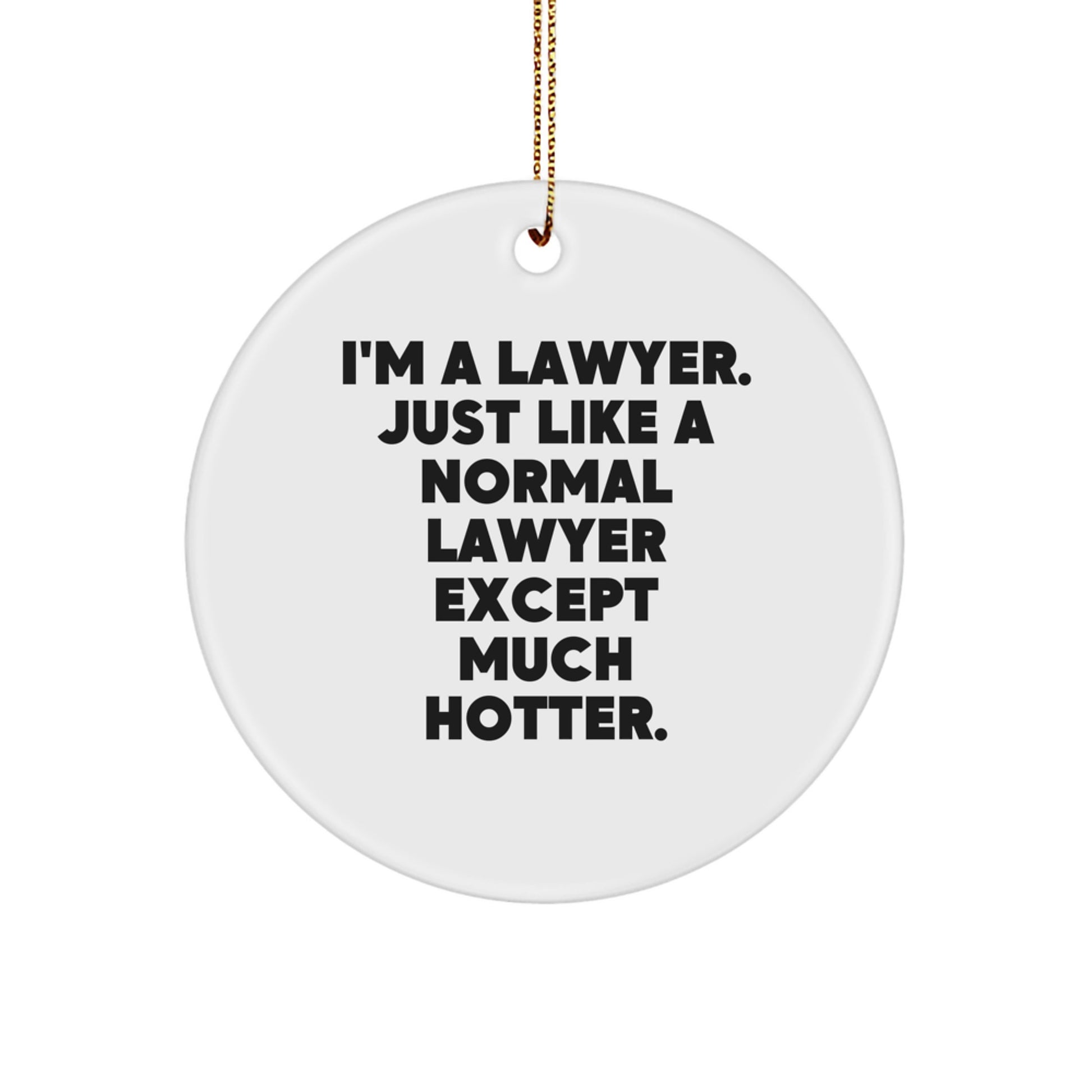 Funny Lawyer Gifts from Friends to Lawyer Men, I'm A Lawyer Circle Ornament for Christmas Unique Gifts, Lawyer Decorative Circle Ornament - Image 1