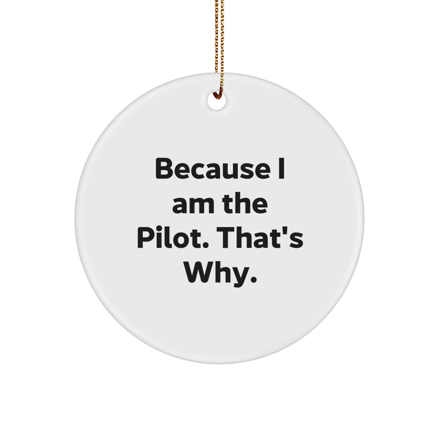 Because I Am The Pilot Funny Christmas Unique Gifts for Pilot Friends from Men - Image 1