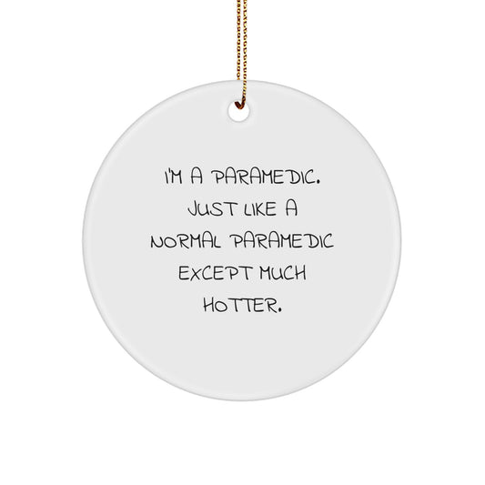 Funny Rescue Worker Gifts for Men - Rescue Worker Christmas Unique Gifts from Friends - Rescue Worker Circle Ornament Humor - Image 1