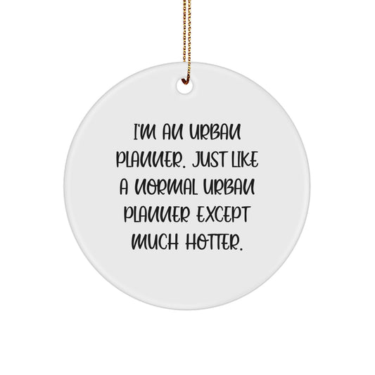 Funny Urban Planner Christmas Unique Gifts from Friends to Urban Planner - Circle Ornament - Image 1